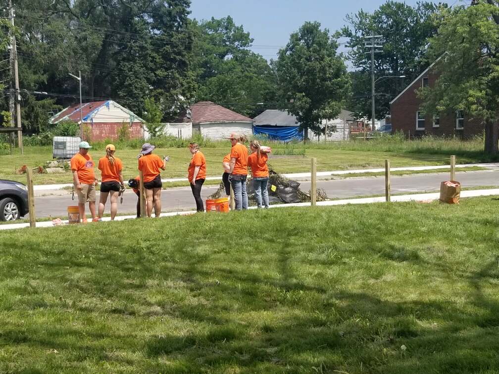 #CampRestore helping out at the Four Angels Garden