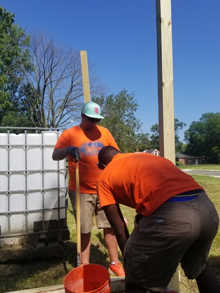 #CampRestore helping out at the Four Angels Garden