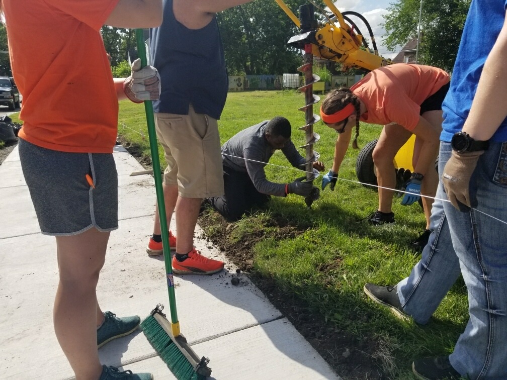 #CampRestore helping out at the Four Angels Garden